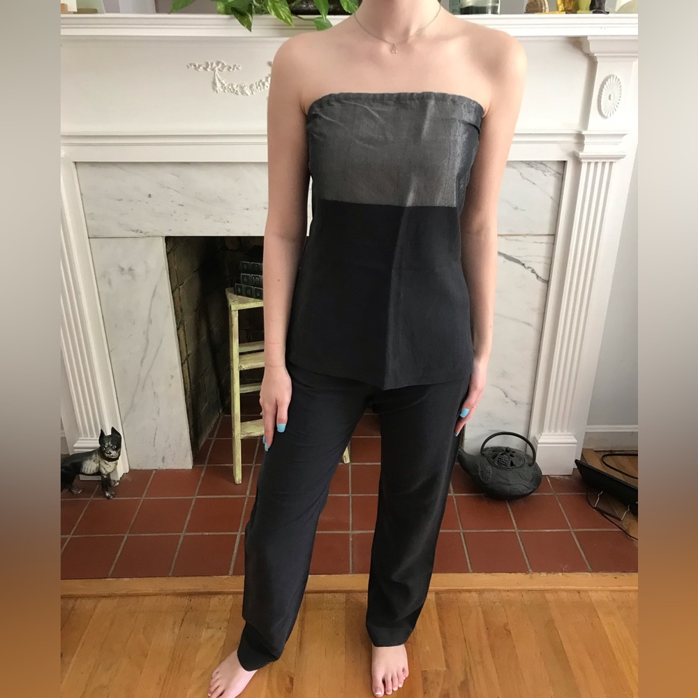 Narciso Rodriguez Two Piece Strapless Pantsuit NEW